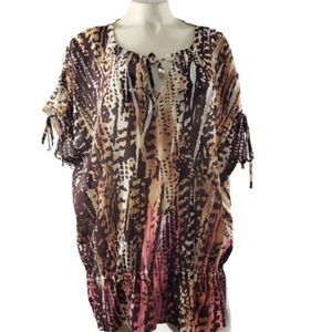 Lane Bryant Animal Print short sleeve top Size 18/20